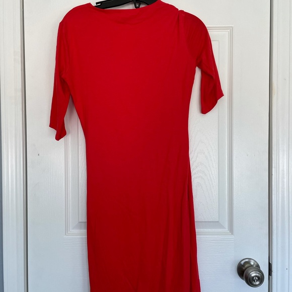 Helmet Lang feather draped Jersey dress - Picture 3 of 7
